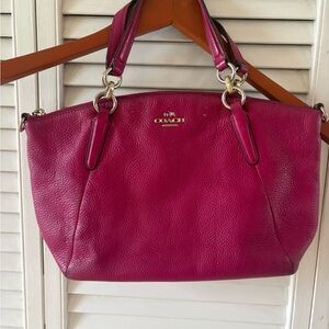 Coach Fuchsia Leather Shoulder Bag